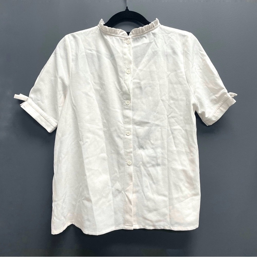 White Lolita Button Up Shirt